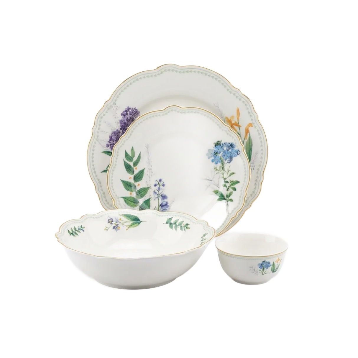 Dinner Set Floral Pattern 14107